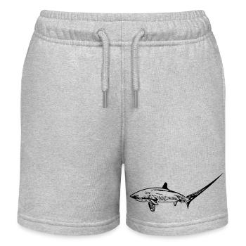 Requin renard élégant - Short de jogging enfant bio Stanley/Stella - gris chiné - Devant
