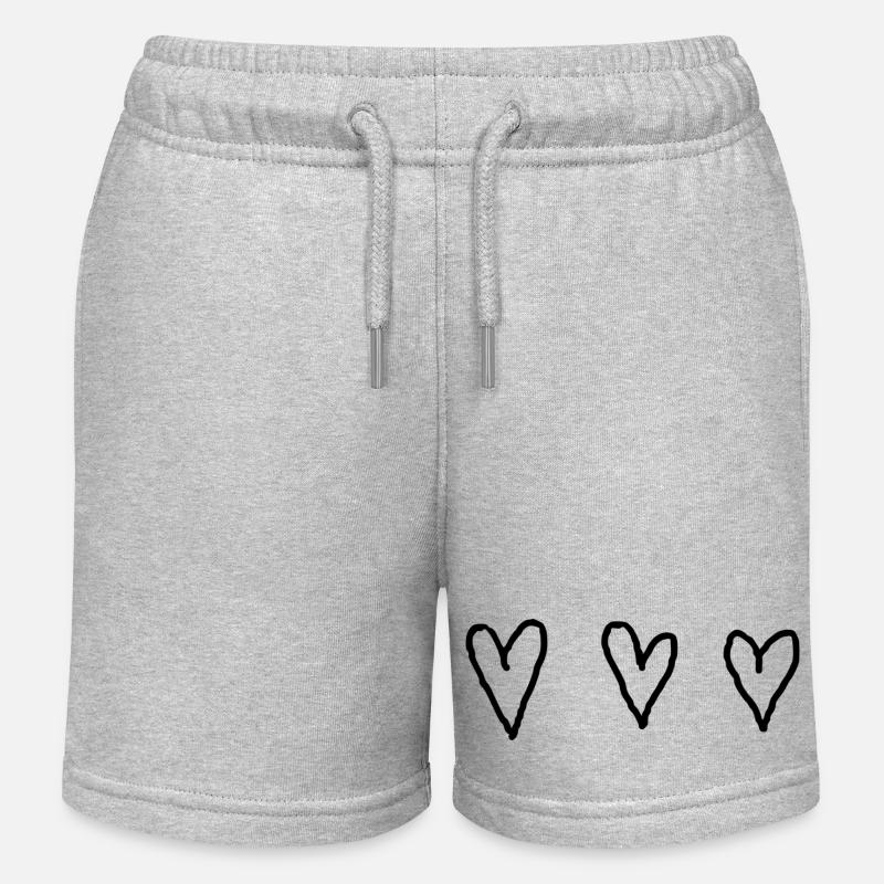3 Coeurs - Short de jogging enfant bio Stanley/Stella - gris chiné