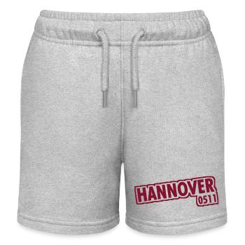 Hanover - 0511 - Area Code - Lower Saxony - Kids Organic Sweat Shorts by Stanley/Stella - heather grey - Front