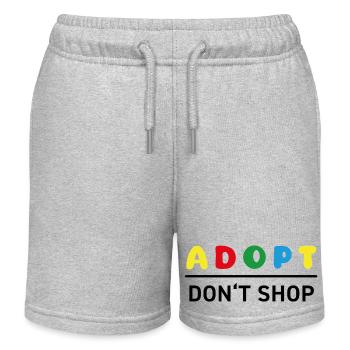 Colors Froh - Adopt Don't Shop - Kids Organic Sweat Shorts by Stanley/Stella - heather grey - Front