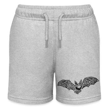 Incredibly cute bat - Kids Organic Sweat Shorts by Stanley/Stella - heather grey - Front