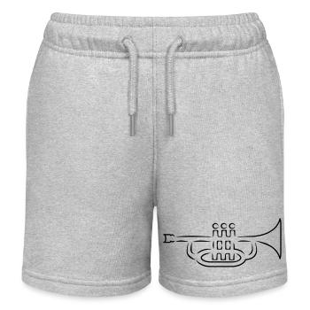 Trumpet - Kids Organic Sweat Shorts by Stanley/Stella - heather grey - Front