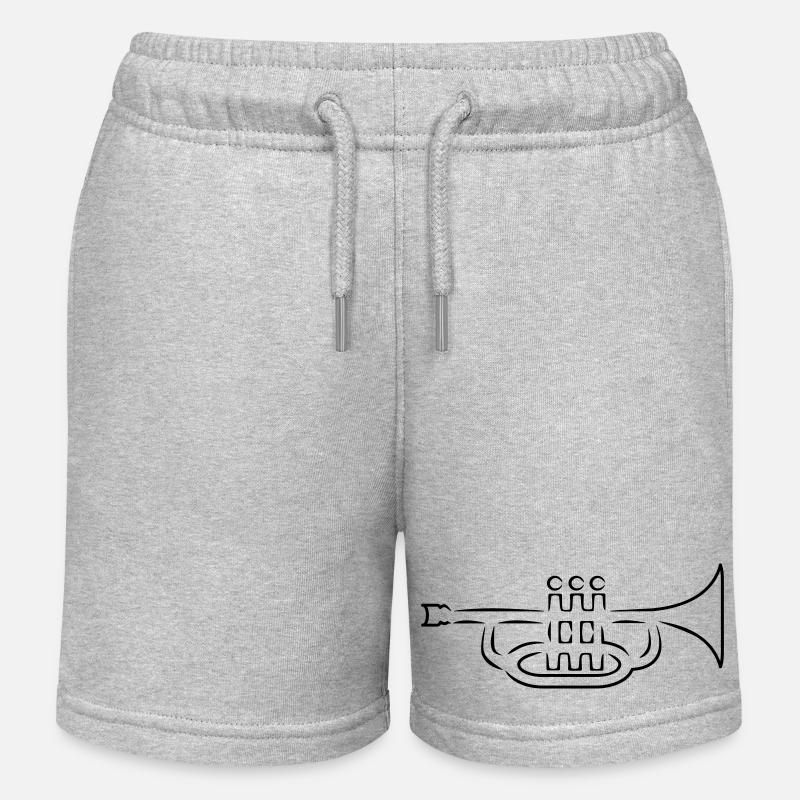 Trompette - Short de jogging enfant bio Stanley/Stella - gris chiné
