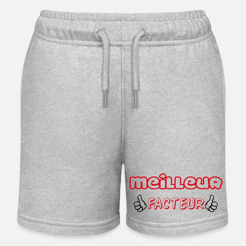 BEST FACTOR - Kids Organic Sweat Shorts by Stanley/Stella - heather grey