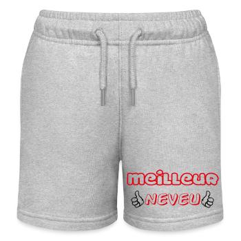 MEILLEUR NEVEU - Short de jogging enfant bio Stanley/Stella - gris chiné - Devant