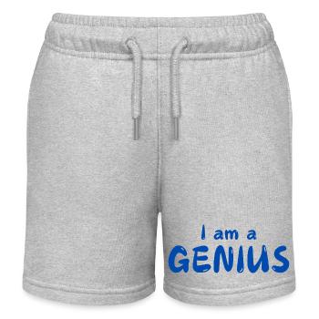I am a GENIUS - Kids Organic Sweat Shorts by Stanley/Stella - heather grey - Front