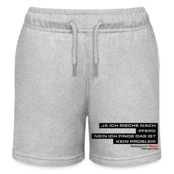 JA ich rieche nach Pferd! Nein ich finde das.... - Kinder Organic Joggingshorts Mini Bolter von Stanley/Stella - Grau meliert - Vorne