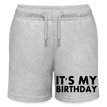 Its my birthday - Short de jogging enfant bio Stanley/Stella - gris chiné - Devant