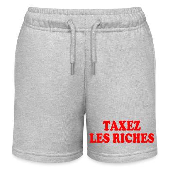 taxez les riches - Short de jogging enfant bio Stanley/Stella - gris chiné - Devant