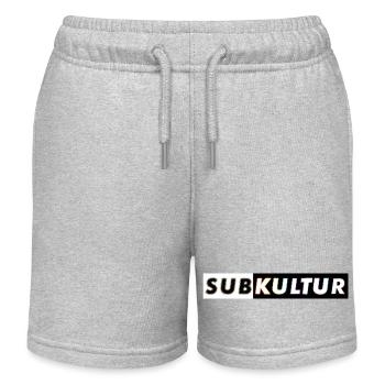 Subkultur Bass Outline - Kinder Organic Joggingshorts Mini Bolter von Stanley/Stella - Grau meliert - Vorne