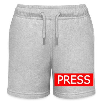 Press - Short de jogging enfant bio Stanley/Stella - gris chiné - Devant