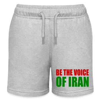 Be the voice of iran - Kids Organic Sweat Shorts by Stanley/Stella - heather grey - Front