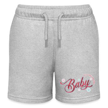 Bébé, il fait froid dehors - Short de jogging enfant bio Stanley/Stella - gris chiné - Devant