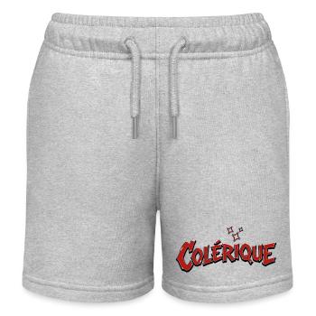 Colérique  - Short de jogging enfant bio Stanley/Stella - gris chiné - Devant