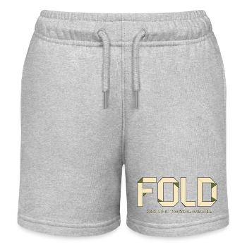 AUDACE – Je tiens bon. Du moins sur le papier - Short de jogging enfant bio Stanley/Stella - gris chiné - Devant
