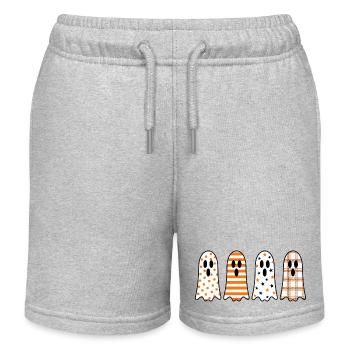 Geist Quartet Halloween - Kinder Organic Joggingshorts Mini Bolter von Stanley/Stella - Grau meliert - Vorne