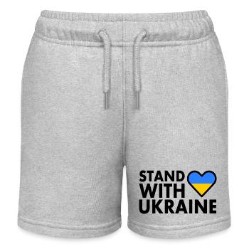 stand with ukraine - Kinder Organic Joggingshorts Mini Bolter von Stanley/Stella - Grau meliert - Vorne