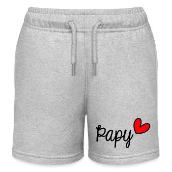 GRANDPA. HAPPY BIRTHDAY GRANDPA. SUPER GRANDPA - Kids Organic Sweat Shorts by Stanley/Stella - heather grey - Front