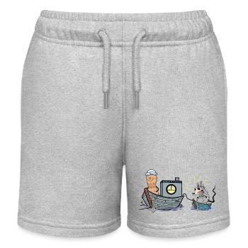 Cacahuète Seafarer Adventure Travel Rat Pest Boat - Short de jogging enfant bio Stanley/Stella - gris chiné - Devant