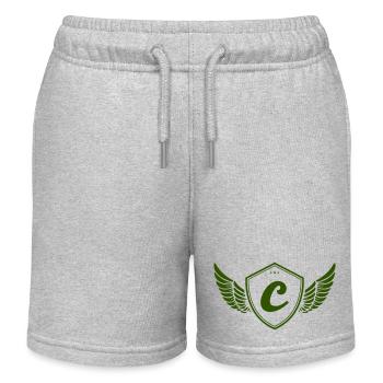 Coat of arms C - Kids Organic Sweat Shorts by Stanley/Stella - heather grey - Front