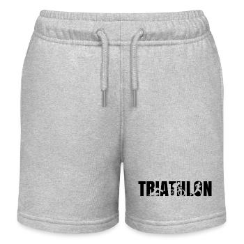 Triathlon - Short de jogging enfant bio Stanley/Stella - gris chiné - Devant