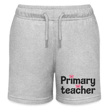 Grundschullehrer Retro gewellte Schmetterlinge - Kinder Organic Joggingshorts Mini Bolter von Stanley/Stella - Grau meliert - Vorne