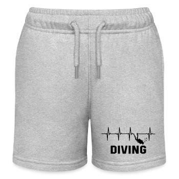 Diving - Kinder Organic Joggingshorts Mini Bolter von Stanley/Stella - Grau meliert - Vorne