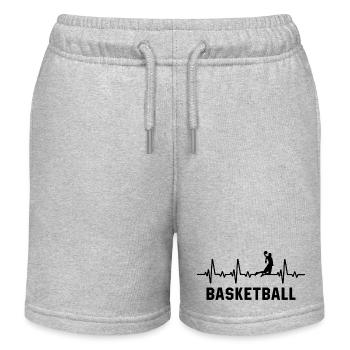 Basketball - Kids Organic Sweat Shorts by Stanley/Stella - heather grey - Front
