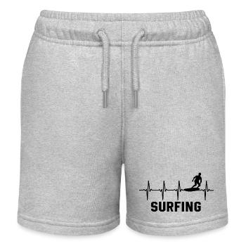 Surf Heartbeat Surfer Surfing - Short de jogging enfant bio Stanley/Stella - gris chiné - Devant