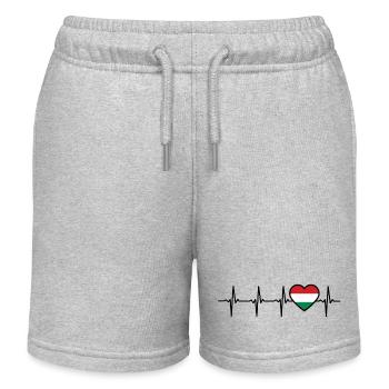 Hungarian Hungarian Heartbeat Hungary - Kids Organic Sweat Shorts by Stanley/Stella - heather grey - Front