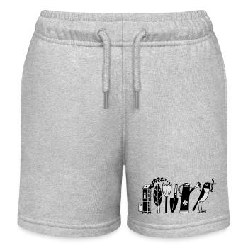 Garten - Kinder Organic Joggingshorts Mini Bolter von Stanley/Stella - Grau meliert - Vorne