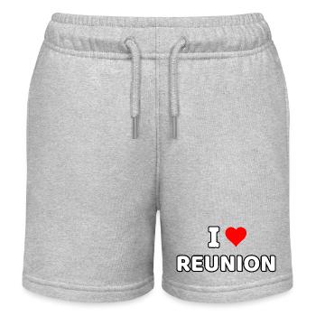 I Love La Reunion - Short de jogging enfant bio Stanley/Stella - gris chiné - Devant