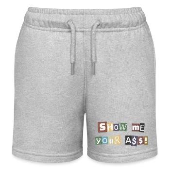 SYMA Letter Collage - Kinder Organic Joggingshorts Mini Bolter von Stanley/Stella - Grau meliert - Vorne