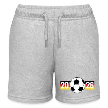 Fußball Banner 2026 - Kinder Organic Joggingshorts Mini Bolter von Stanley/Stella - Grau meliert - Vorne