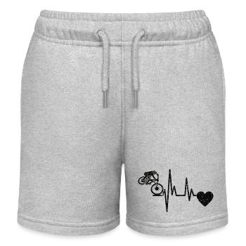 Radfahrer Fahrrad Fahrradfahrer Radfahren Radeln - Kinder Organic Joggingshorts Mini Bolter von Stanley/Stella - Grau meliert - Vorne