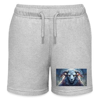 Animaux mignons - moutons - Short de jogging enfant bio Stanley/Stella - gris chiné - Devant