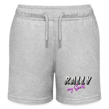 Rallye my Sport gris rose - Short de jogging enfant bio Stanley/Stella - gris chiné - Devant
