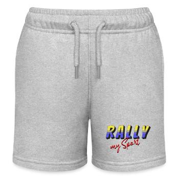 Rallye my Sport jaune bleu - Short de jogging enfant bio Stanley/Stella - gris chiné - Devant