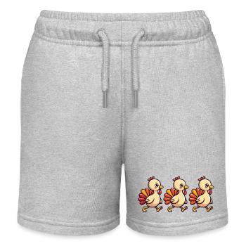 Thanksgiving Truthahn Baby - Kinder Organic Joggingshorts Mini Bolter von Stanley/Stella - Grau meliert - Vorne