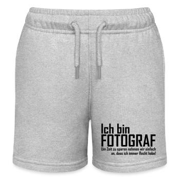 Fotograf Sprüche - Kinder Organic Joggingshorts Mini Bolter von Stanley/Stella - Grau meliert - Vorne