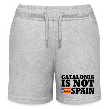 catalonia is not spain - Kinder Organic Joggingshorts Mini Bolter von Stanley/Stella - Grau meliert - Vorne