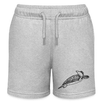 Tortue vintage élégante - Short de jogging enfant bio Stanley/Stella - gris chiné - Devant