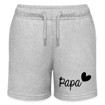 DAD. FATHER'S DAY. HAPPY DADDY'S DAY. HAPPY BIRTHDAY - Kids Organic Sweat Shorts by Stanley/Stella - heather grey - Front
