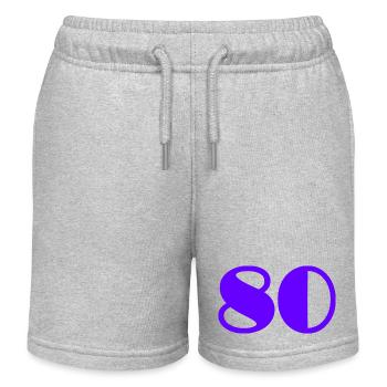 80. 80 YEARS. 80TH ANNIVERSARY. BIRTHDAY 80 YEARS. - Kids Organic Sweat Shorts by Stanley/Stella - heather grey - Front