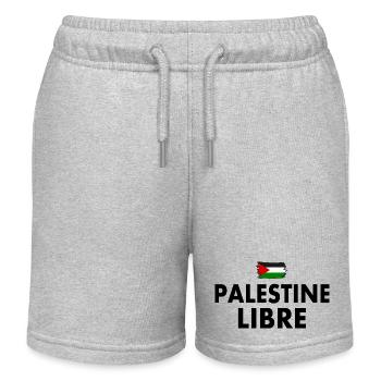 palestine libre - Short de jogging enfant bio Stanley/Stella - gris chiné - Devant