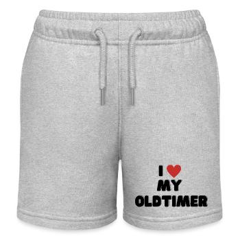 I love my Oldtimer - Kinder Organic Joggingshorts Mini Bolter von Stanley/Stella - Grau meliert - Vorne