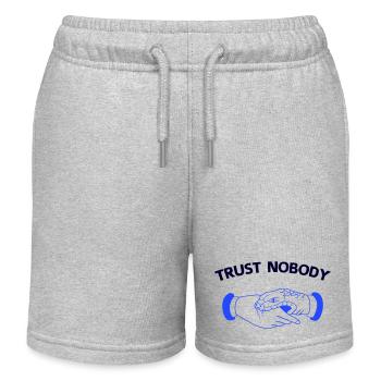 trust nobody - Kids Organic Sweat Shorts by Stanley/Stella - heather grey - Front