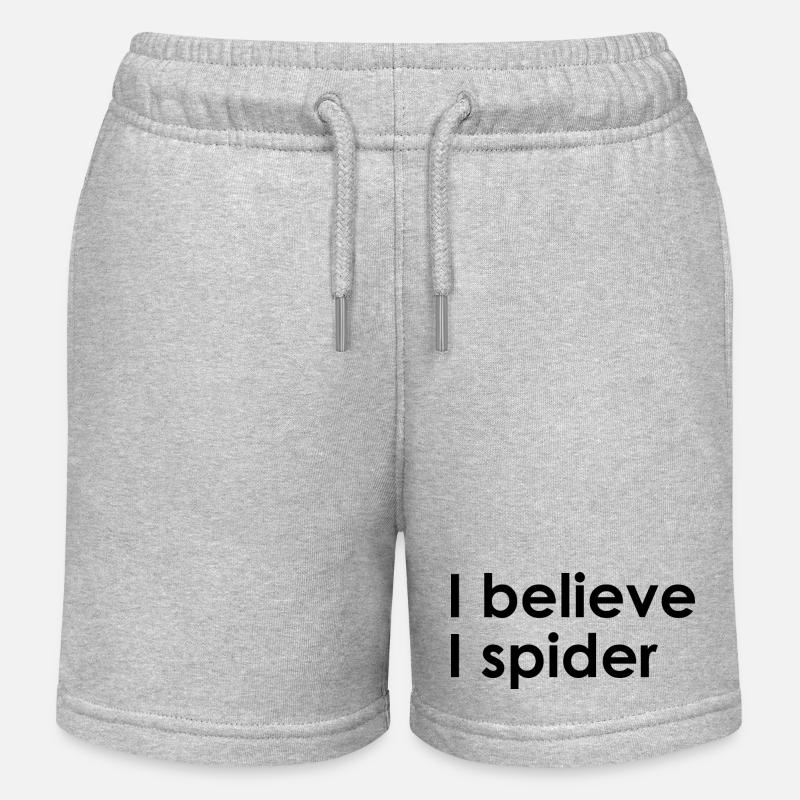 Je pense que je suis fou - Short de jogging enfant bio Stanley/Stella - gris chiné