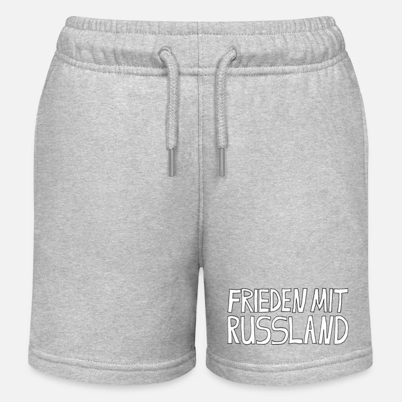 PAIX AVEC LA RUSSIE - Short de jogging enfant bio Stanley/Stella - gris chiné