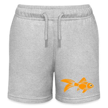 Stylized Goldfish - Kids Organic Sweat Shorts by Stanley/Stella - heather grey - Front